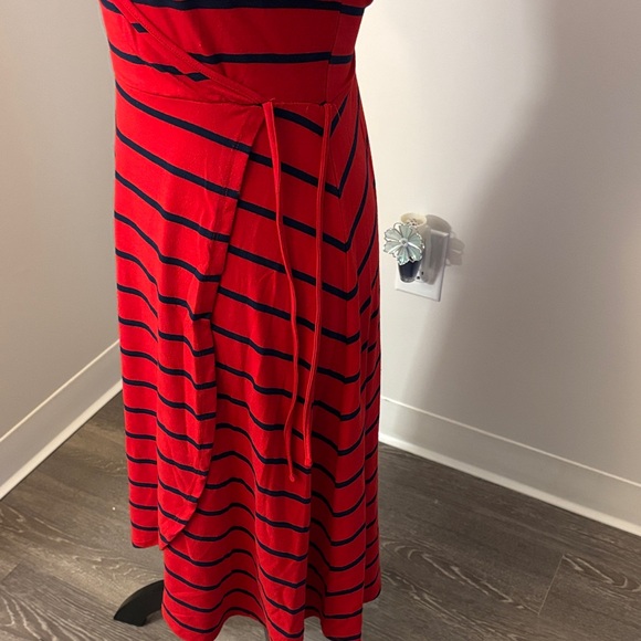 Torrid Red and Black Striped Midi Dress - Picture 3 of 4